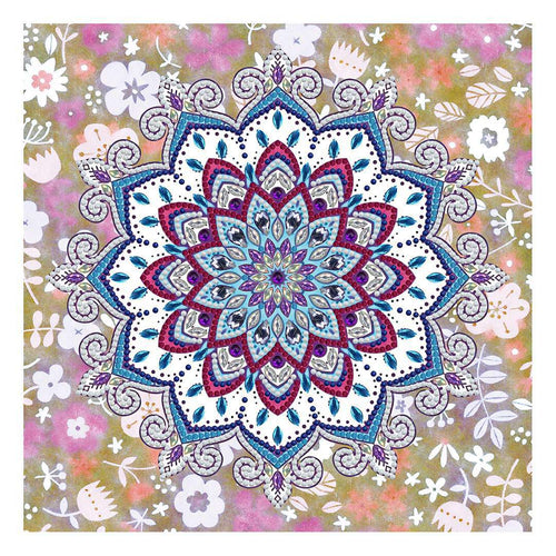 Mandala Purple Green | Glow in the Dark