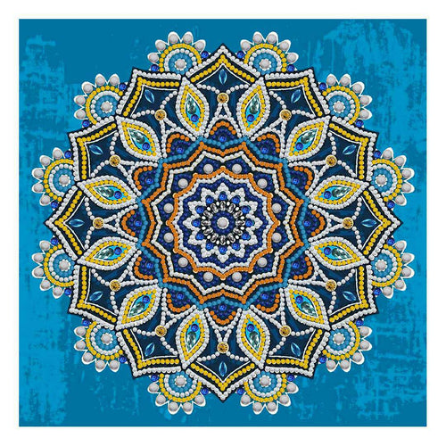 Mandala Blue Yellow | Glow in the Dark