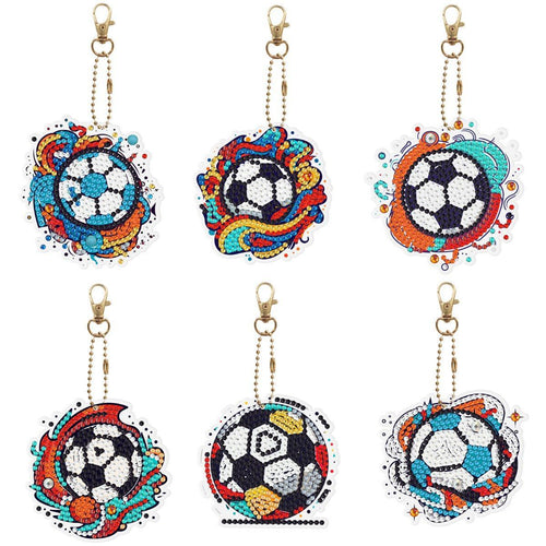 Keychains Football | Set of 6