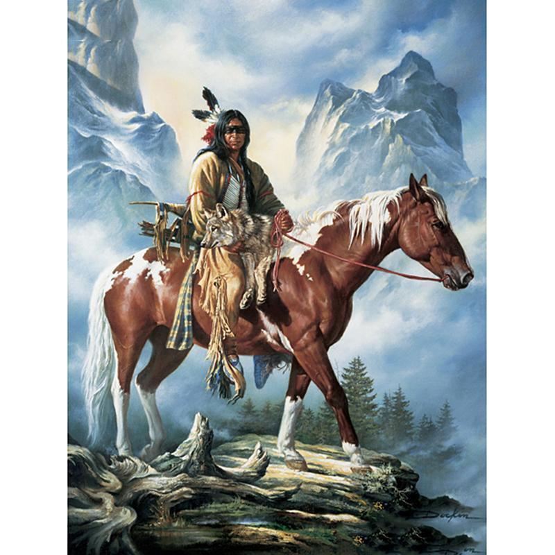 Indiaan   Paard | Diamond Painting