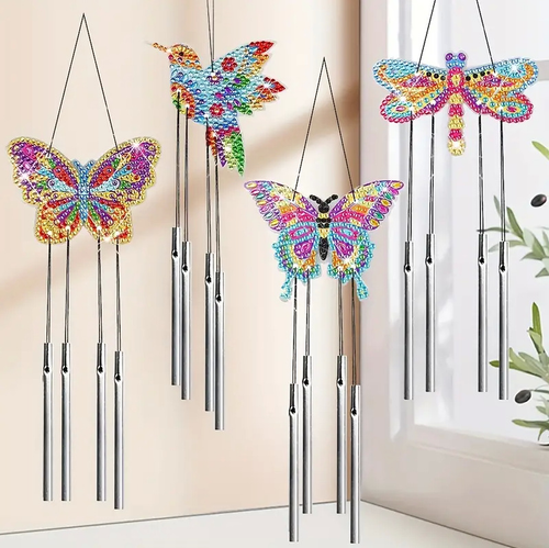 Diamond Painting Wind Chime Set of 4